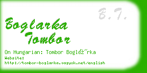 boglarka tombor business card